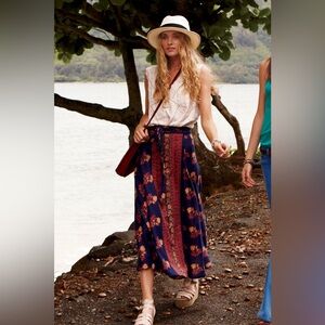 Rare Free People Cantina Boho Wrap Skirt
